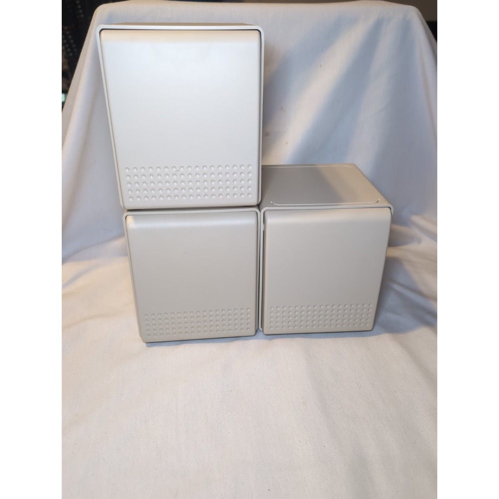 3x VINTAGE CASE LOGIC 10 CD HARD PLASTIC STORAGE Stackable Cubes Made In USA